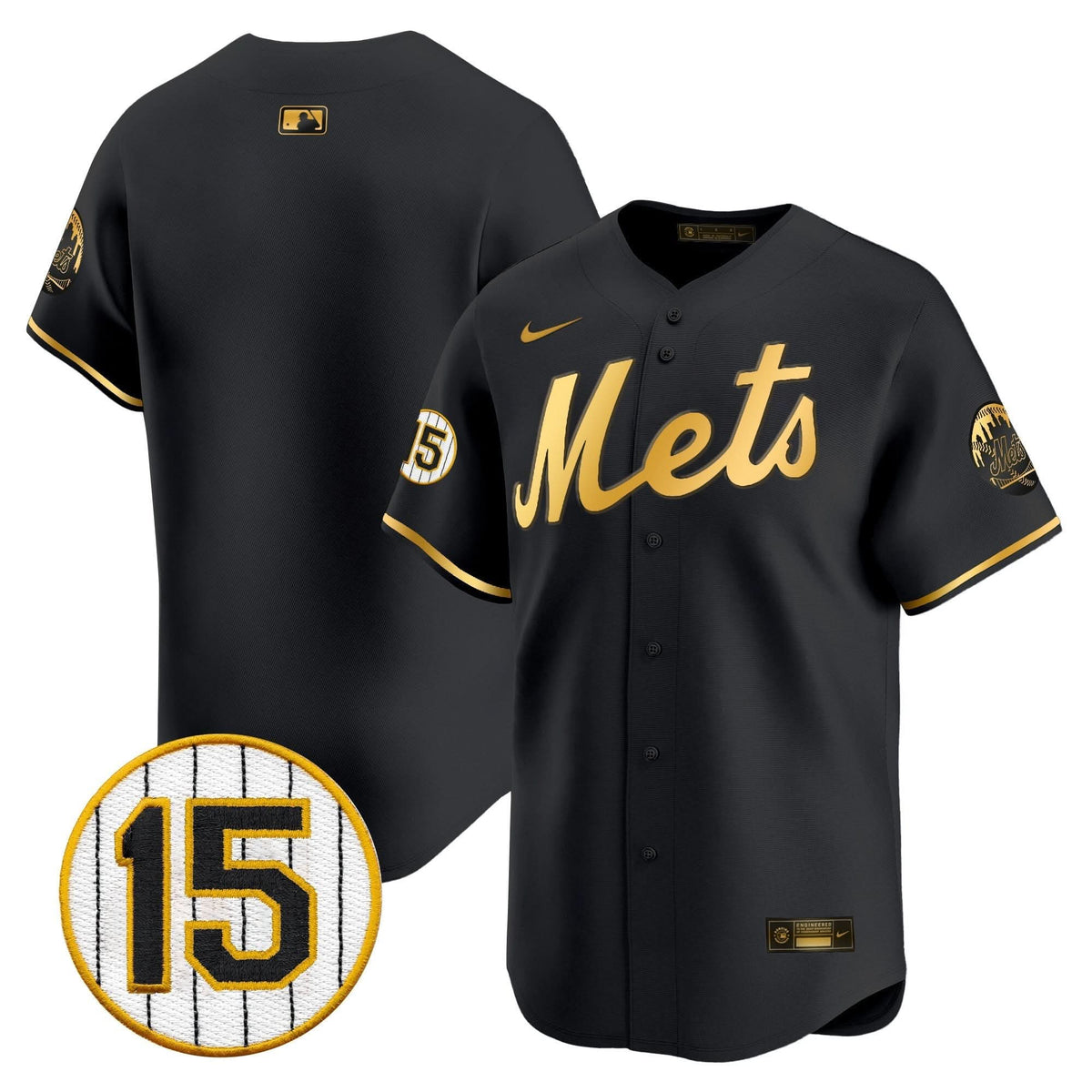 New York Mets Jerry Grote Patch Vapor Premier Limited Jersey - Stitched