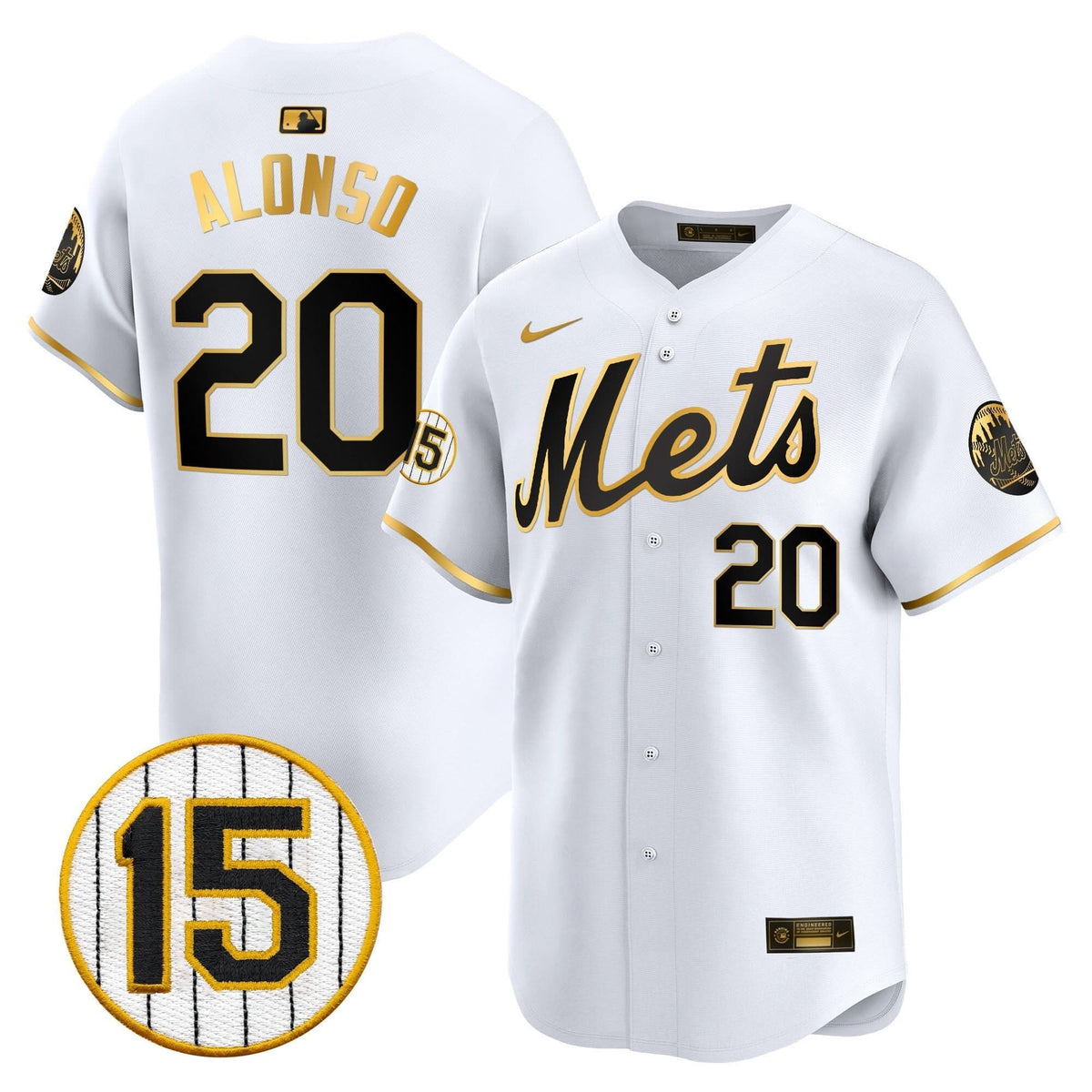 New York Mets Jerry Grote Patch Vapor Premier Limited Jersey - Stitched
