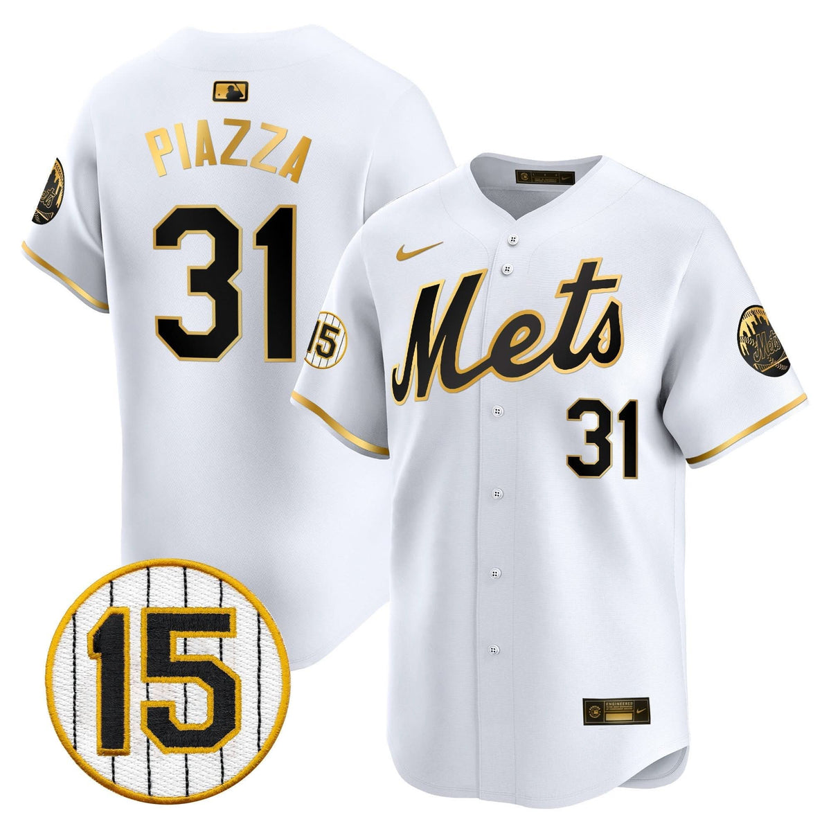New York Mets Jerry Grote Patch Vapor Premier Limited Jersey - Stitched