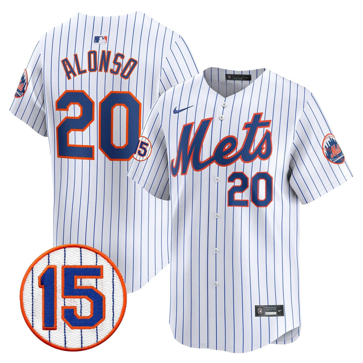 New York Mets Jerry Grote Patch Vapor Premier Limited Jersey - Stitched