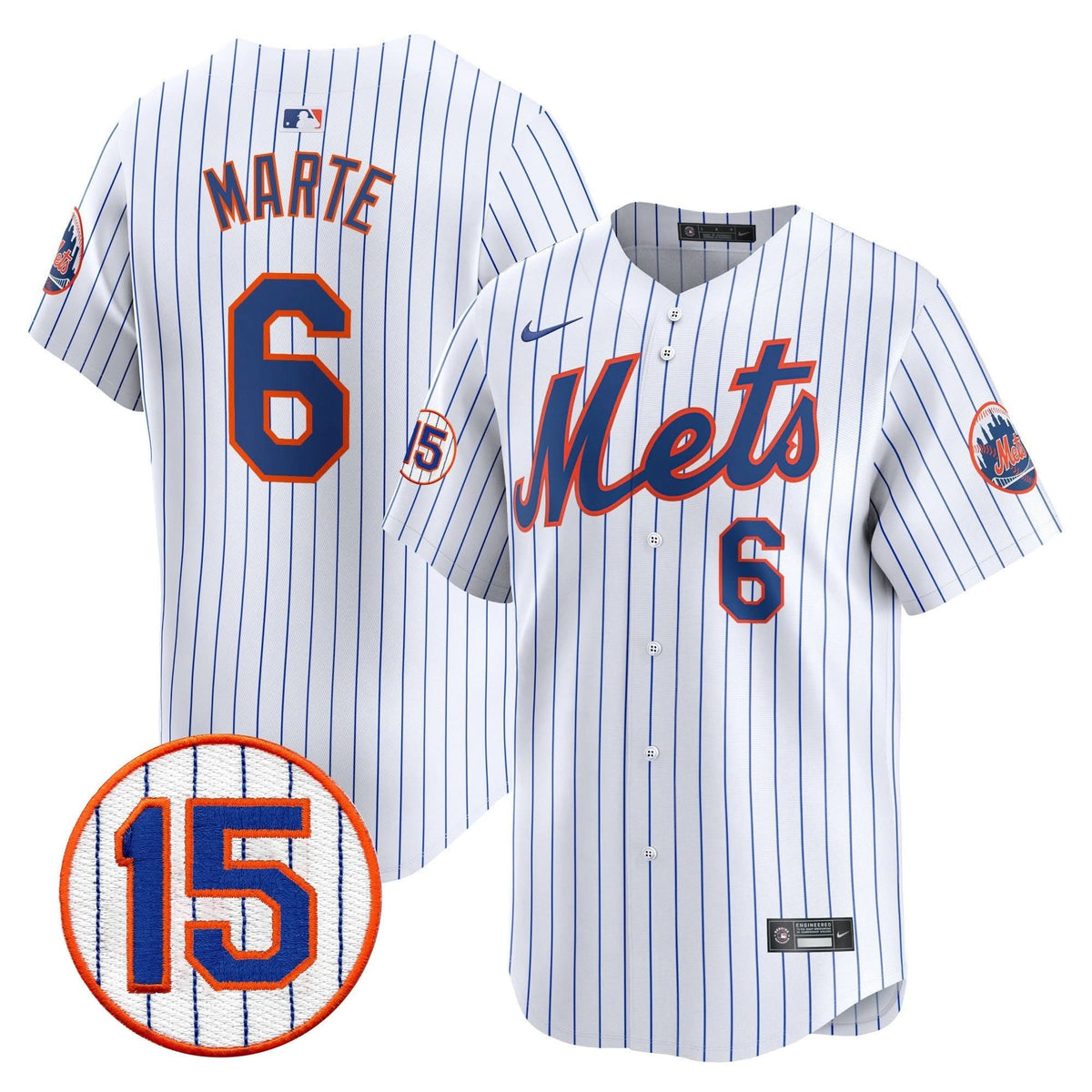 New York Mets Jerry Grote Patch Vapor Premier Limited Jersey - Stitched