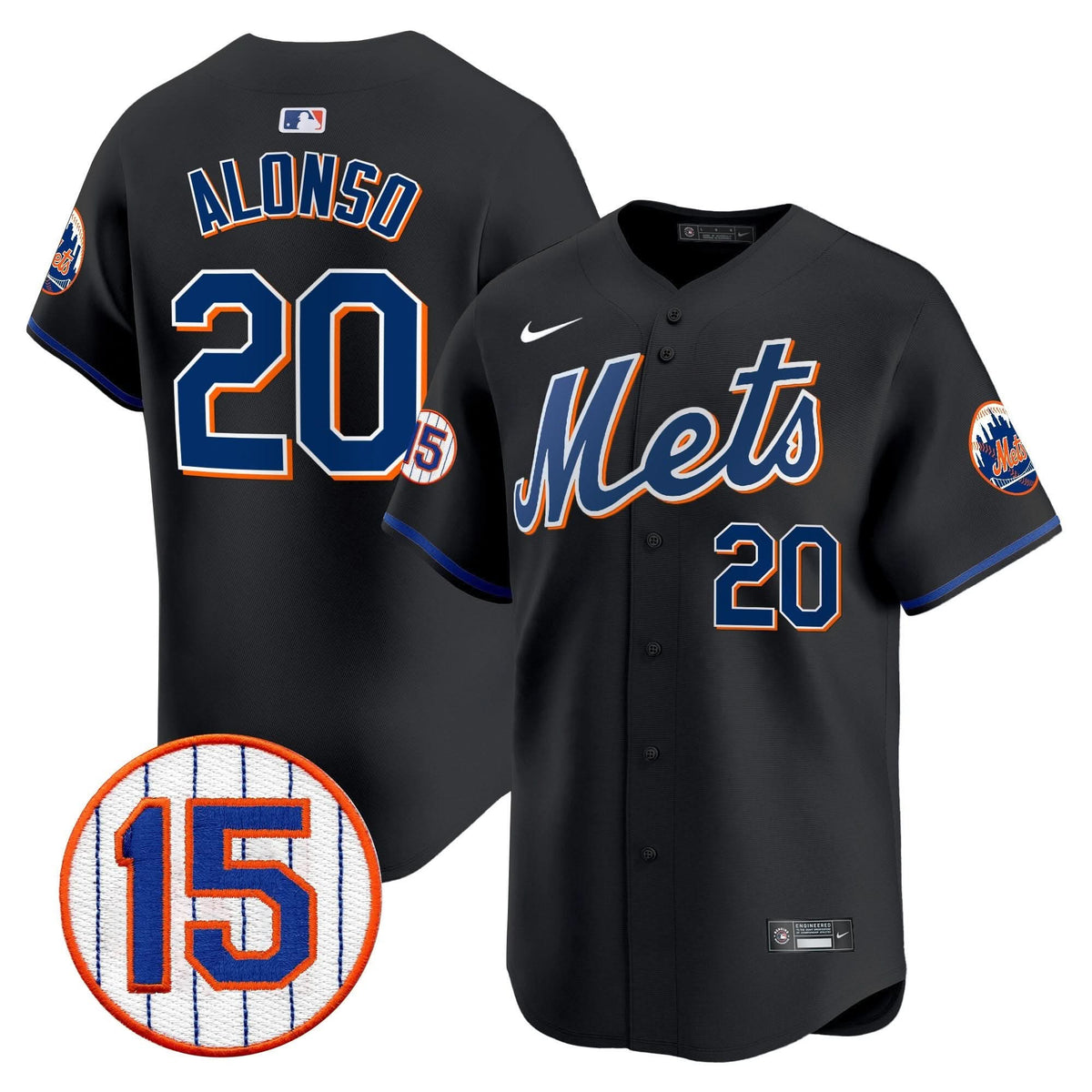 New York Mets Jerry Grote Patch Vapor Premier Limited Jersey - Stitched