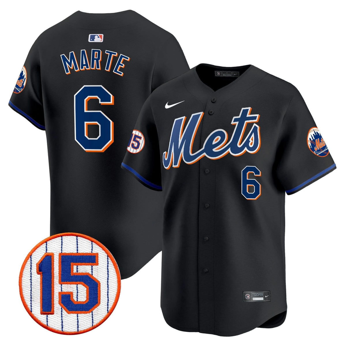 New York Mets Jerry Grote Patch Vapor Premier Limited Jersey - Stitched