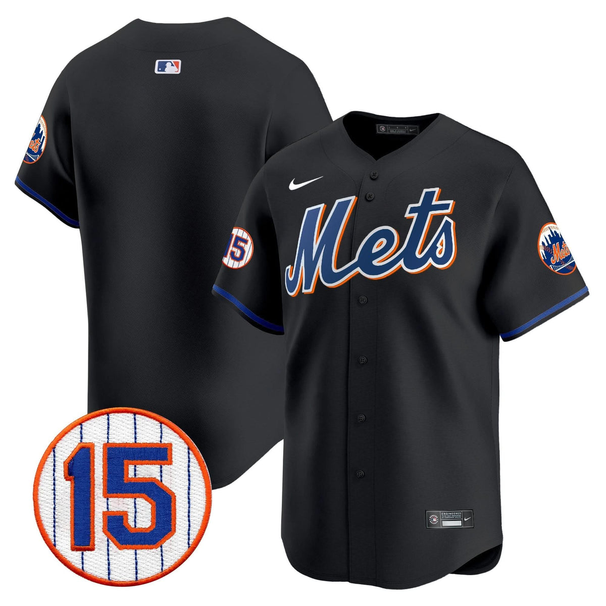 New York Mets Jerry Grote Patch Vapor Premier Limited Jersey - Stitched