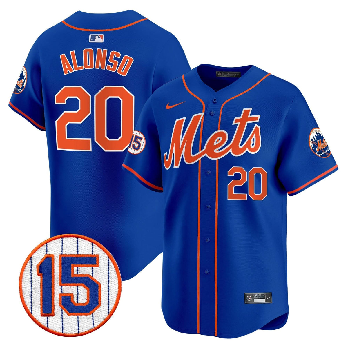 New York Mets Jerry Grote Patch Vapor Premier Limited Jersey - Stitched