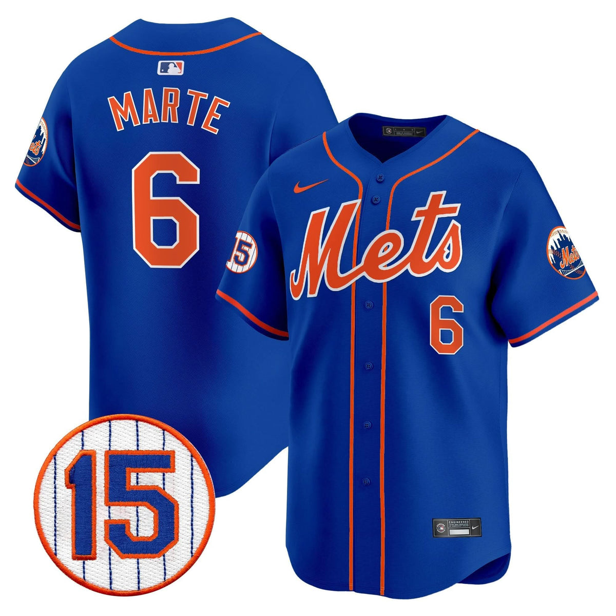 New York Mets Jerry Grote Patch Vapor Premier Limited Jersey - Stitched
