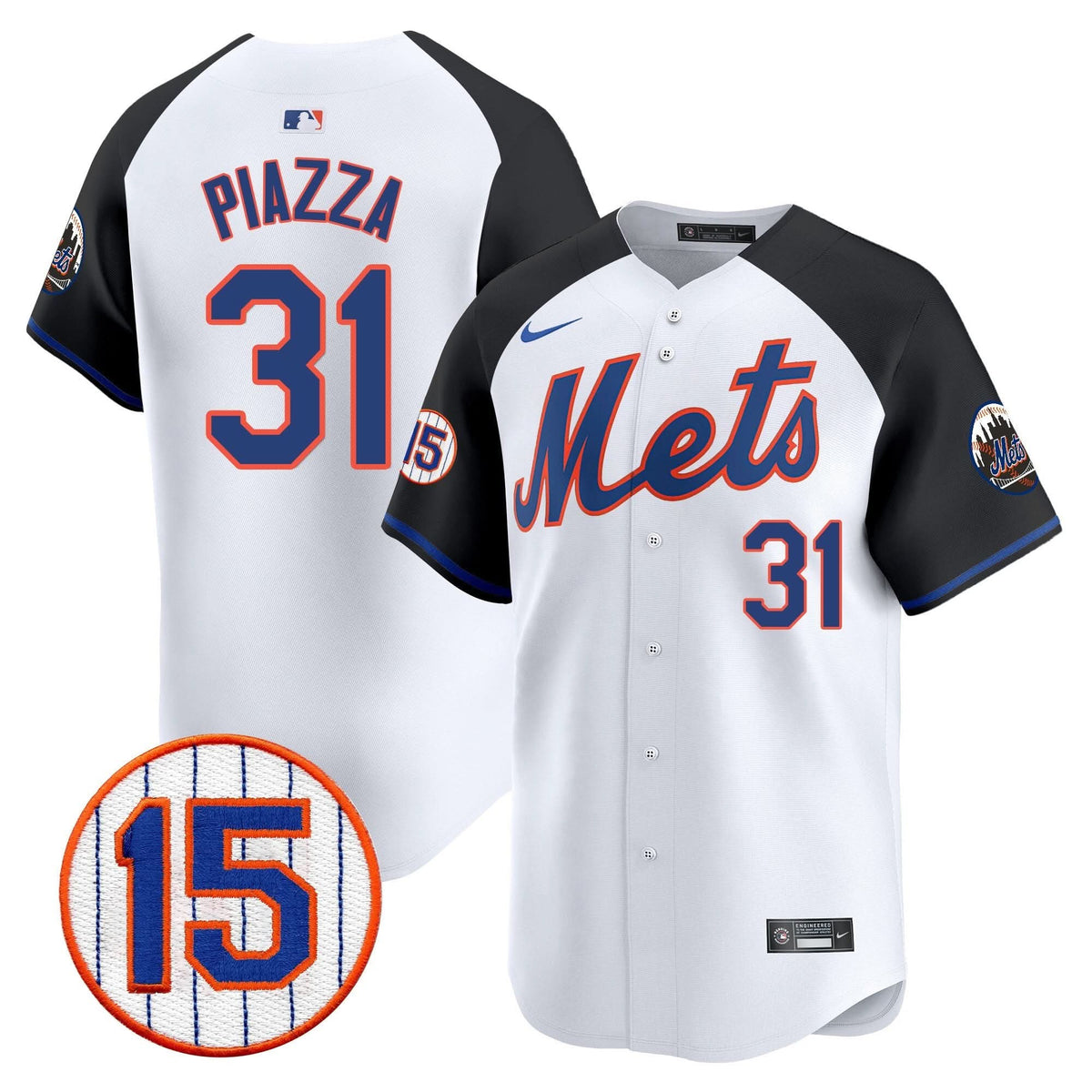 New York Mets Jerry Grote Patch Vapor Premier Limited Jersey - Stitched