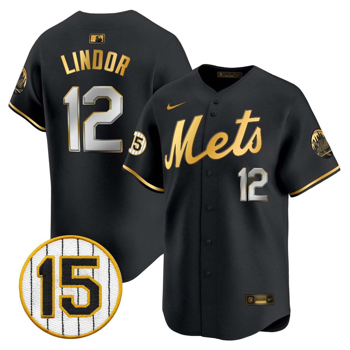 New York Mets Jerry Grote Patch Vapor Premier Limited Jersey - Stitched