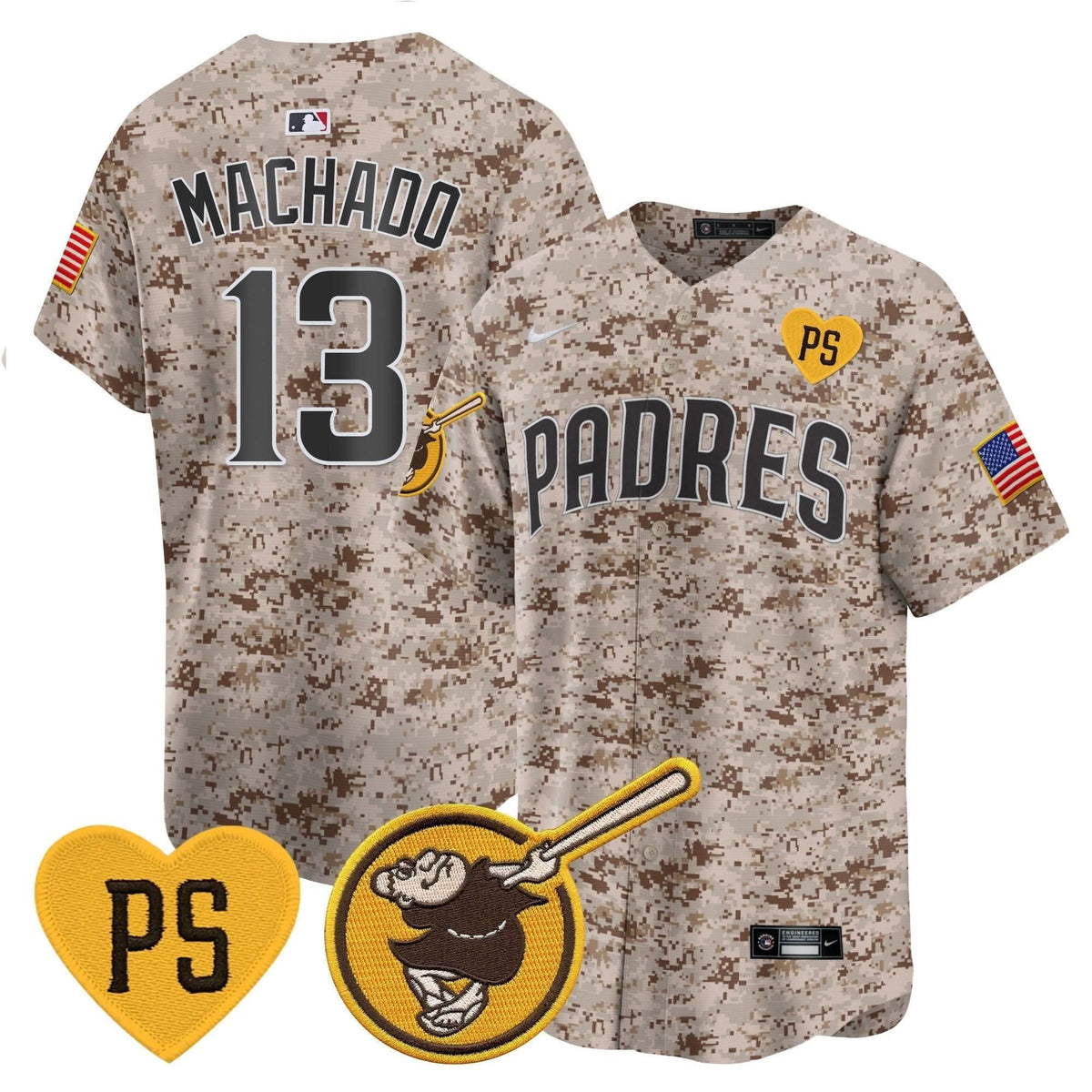 San Diego Padres USMC Alternate Vapor Premier Limited Jersey – Stitched