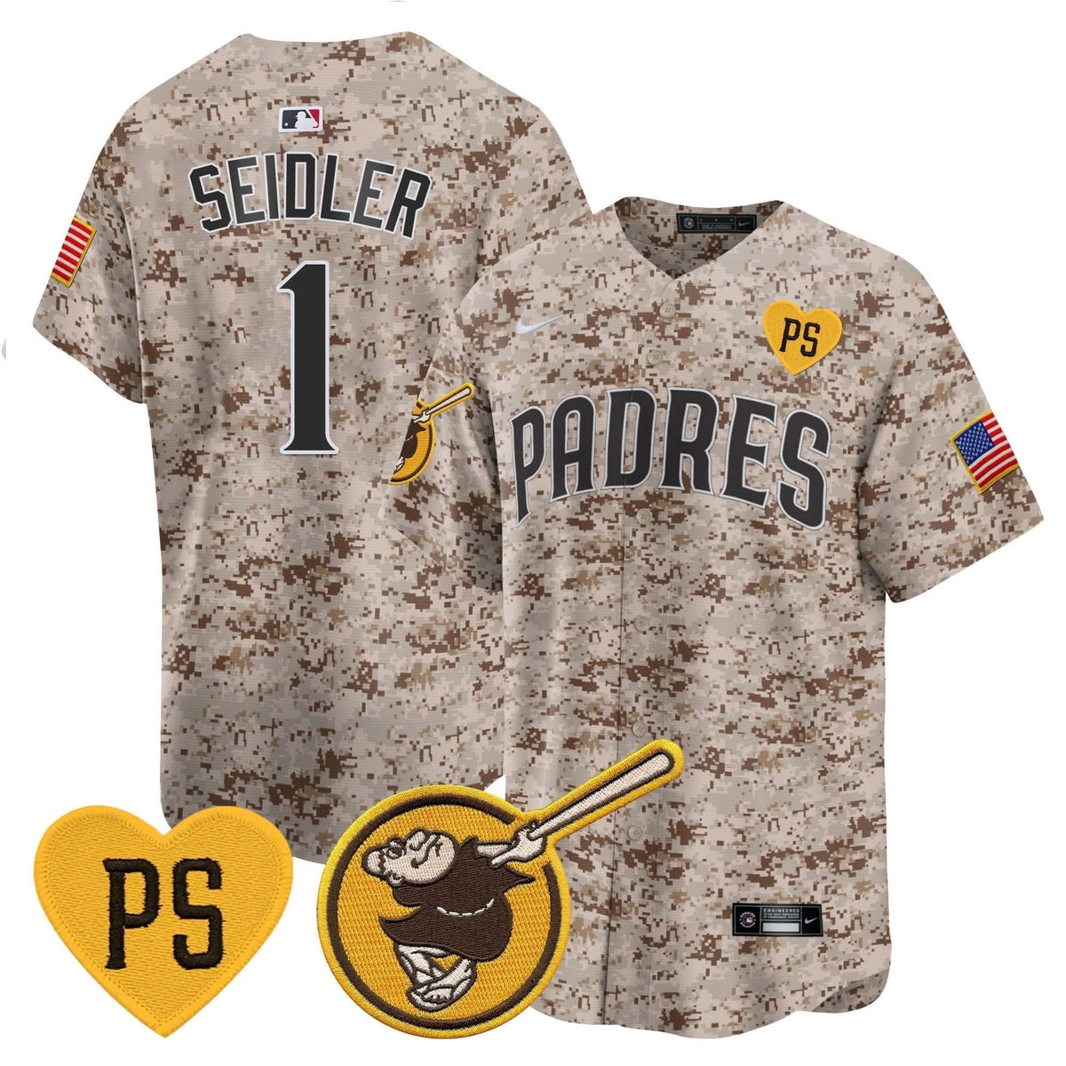 San Diego Padres USMC Alternate Vapor Premier Limited Jersey – Stitched