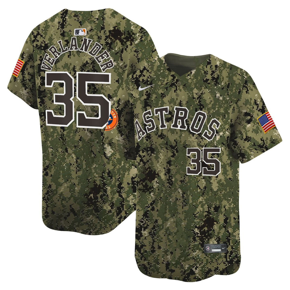 Houston Astros USMC Alternate Vapor Premier Limited Jersey - Stitched-Cuztomshoes