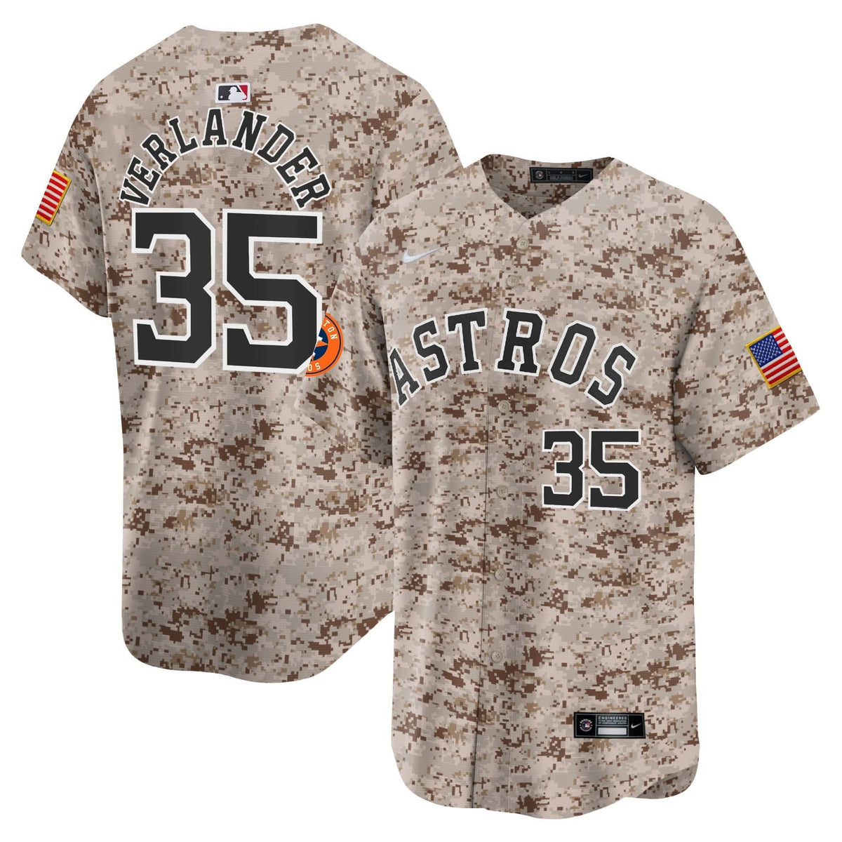 Houston Astros USMC Alternate Vapor Premier Limited Jersey - Stitched-Cuztomshoes