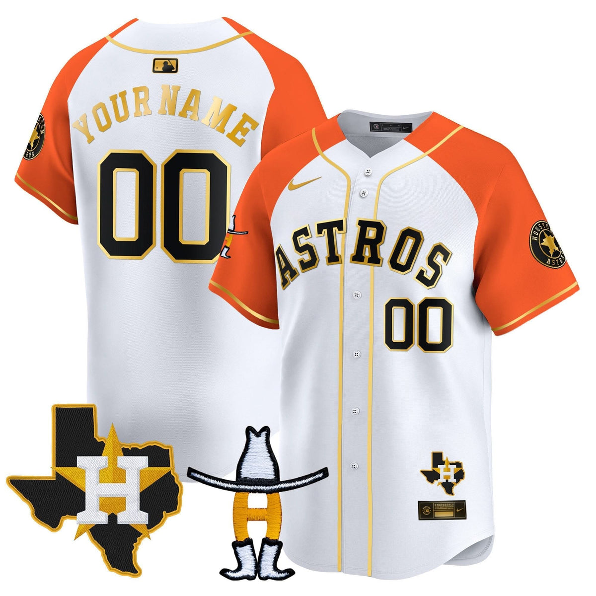 Houston Astros Houston Rodeo Patch Vapor Premier Limited Custom Jersey V2 - Stitched