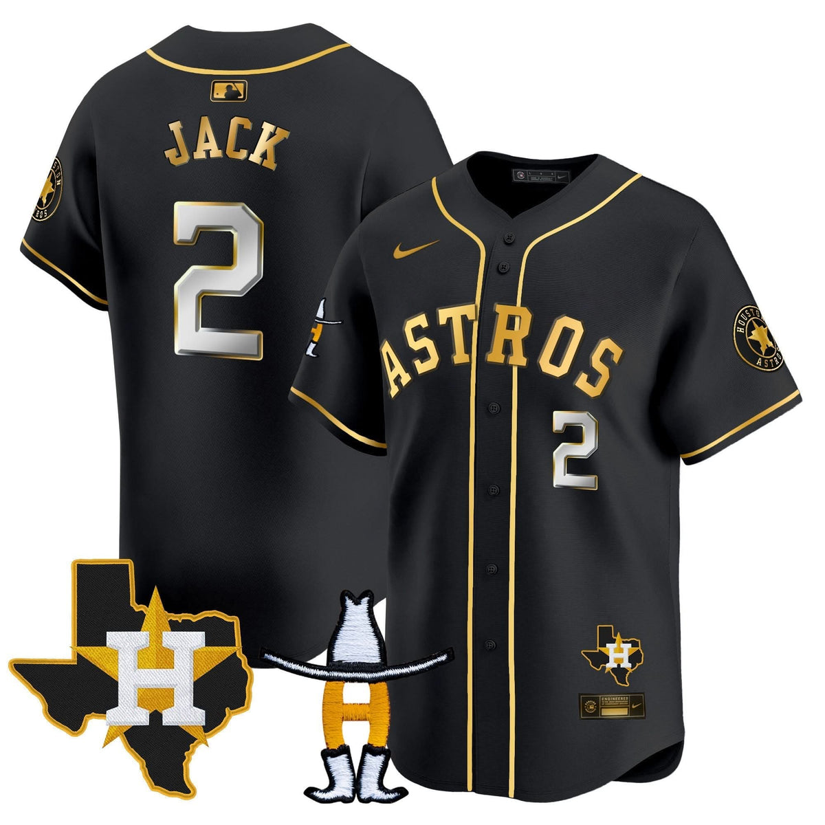 Houston Astros Houston Rodeo Patch Vapor Premier Limited Jersey V2 - Stitched