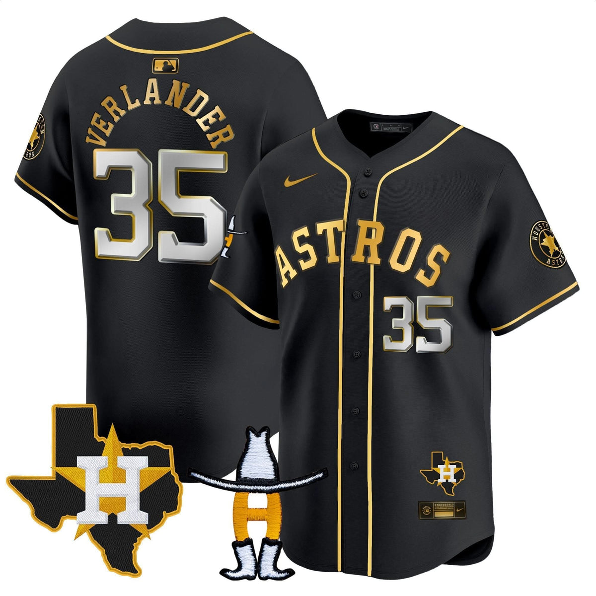 Houston Astros Houston Rodeo Patch Vapor Premier Limited Jersey V2 - Stitched