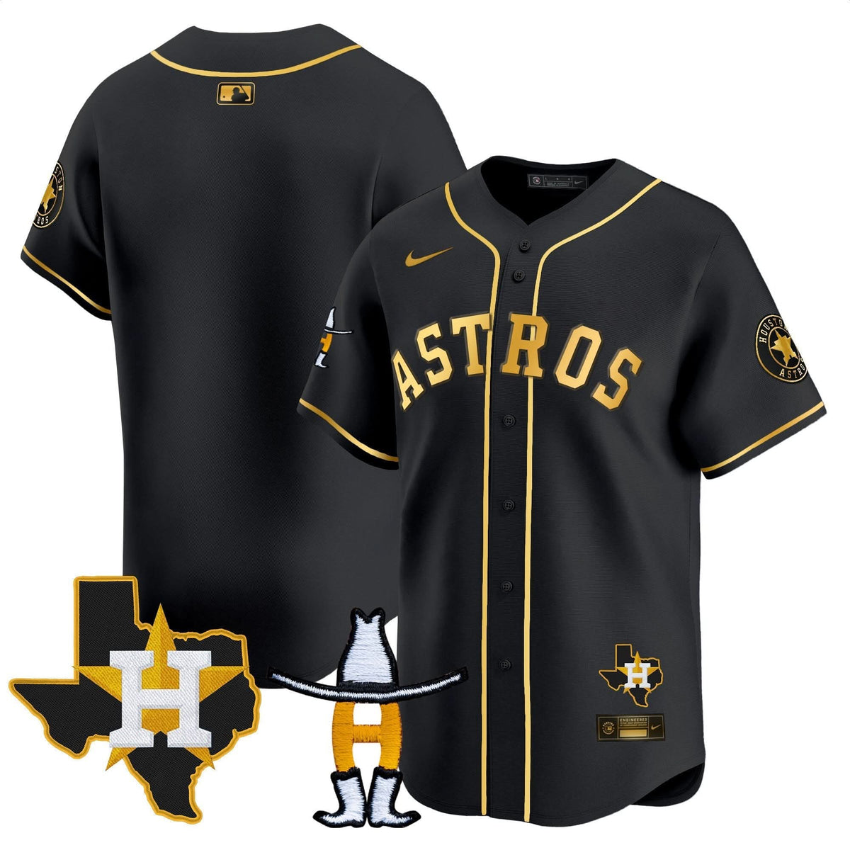 Houston Astros Houston Rodeo Patch Vapor Premier Limited Jersey V2 - Stitched