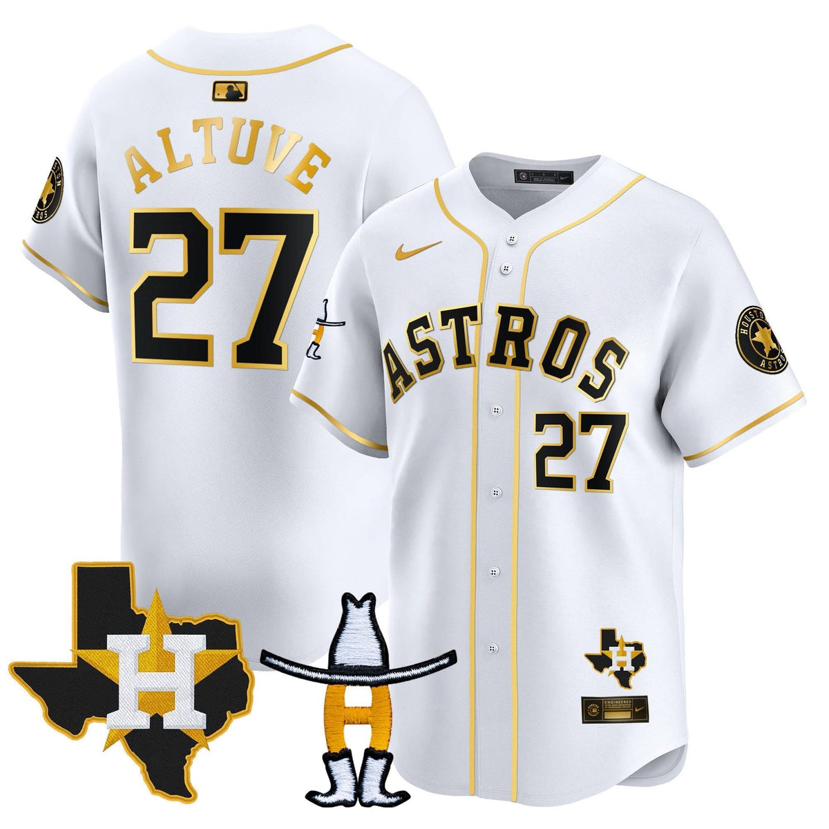 Houston Astros Houston Rodeo Patch Vapor Premier Limited Jersey V2 - Stitched