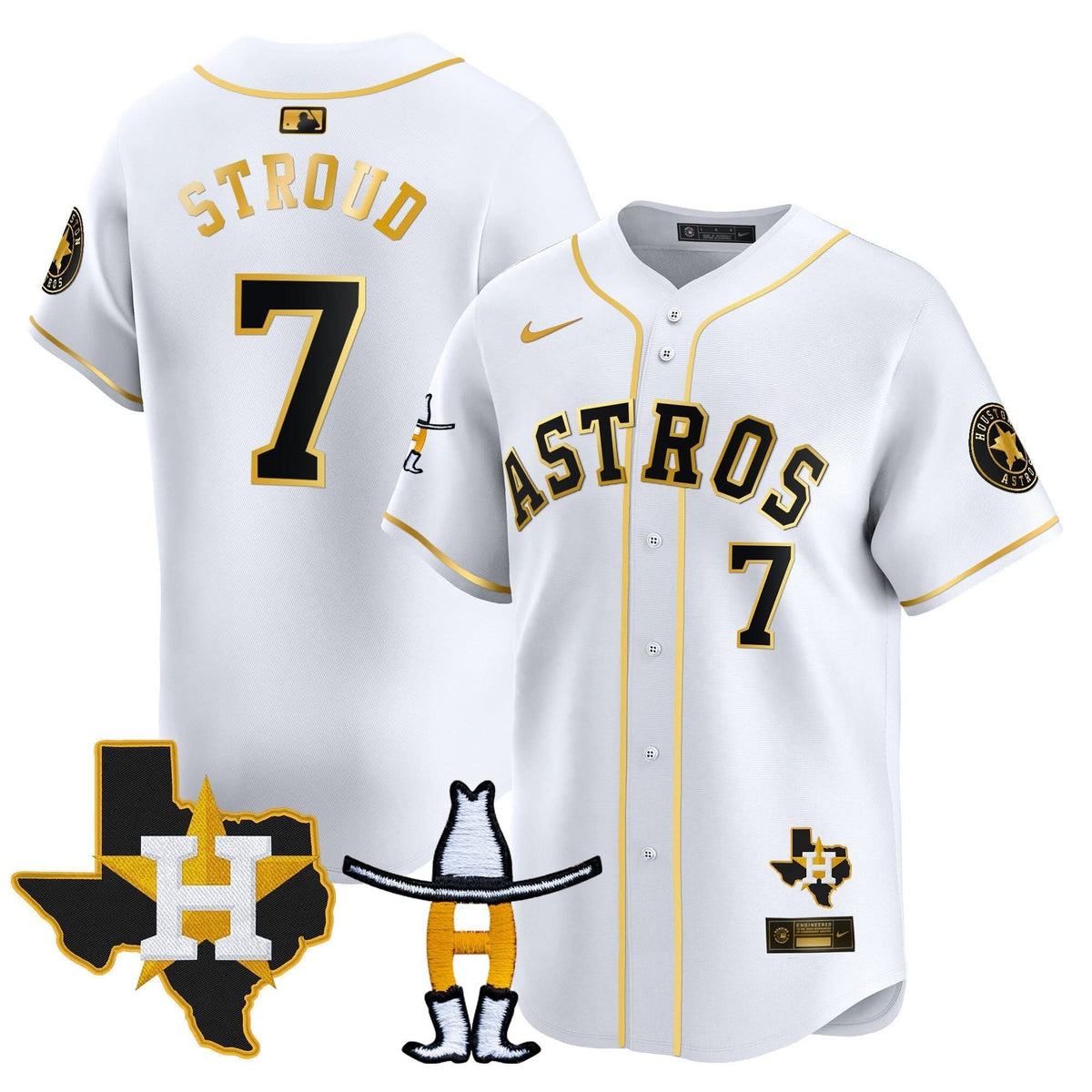Houston Astros Houston Rodeo Patch Vapor Premier Limited Jersey V2 - Stitched
