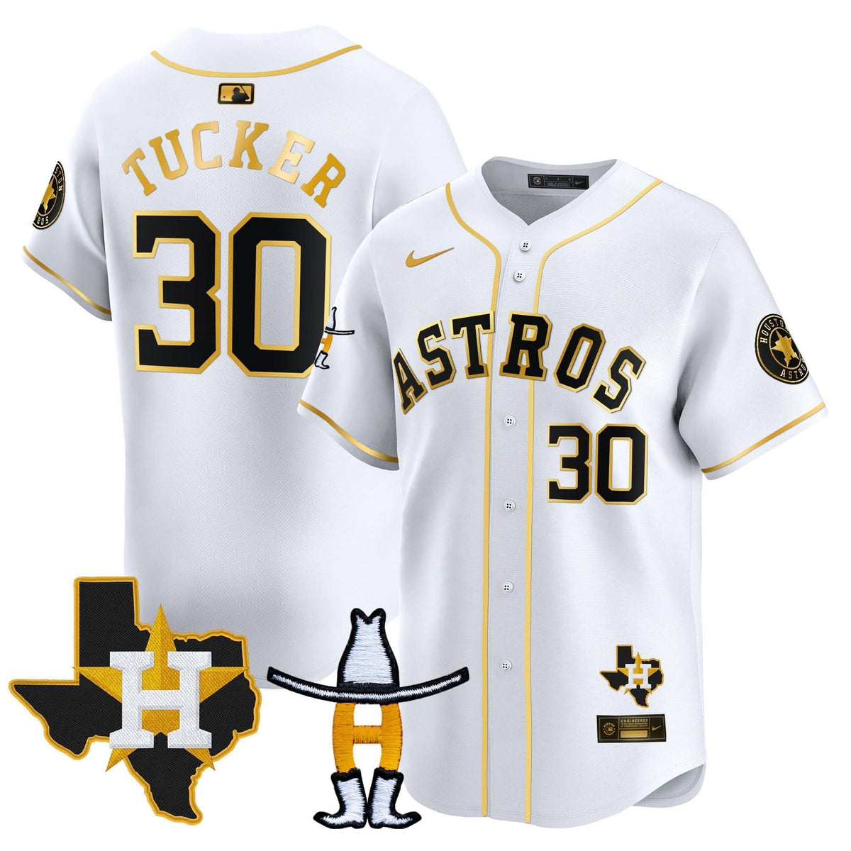 Houston Astros Houston Rodeo Patch Vapor Premier Limited Jersey V2 - Stitched