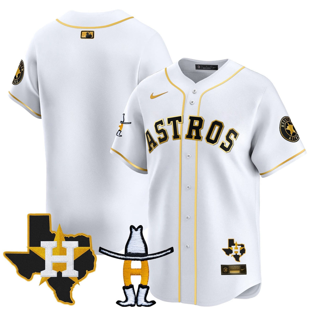 Houston Astros Houston Rodeo Patch Vapor Premier Limited Jersey V2 - Stitched
