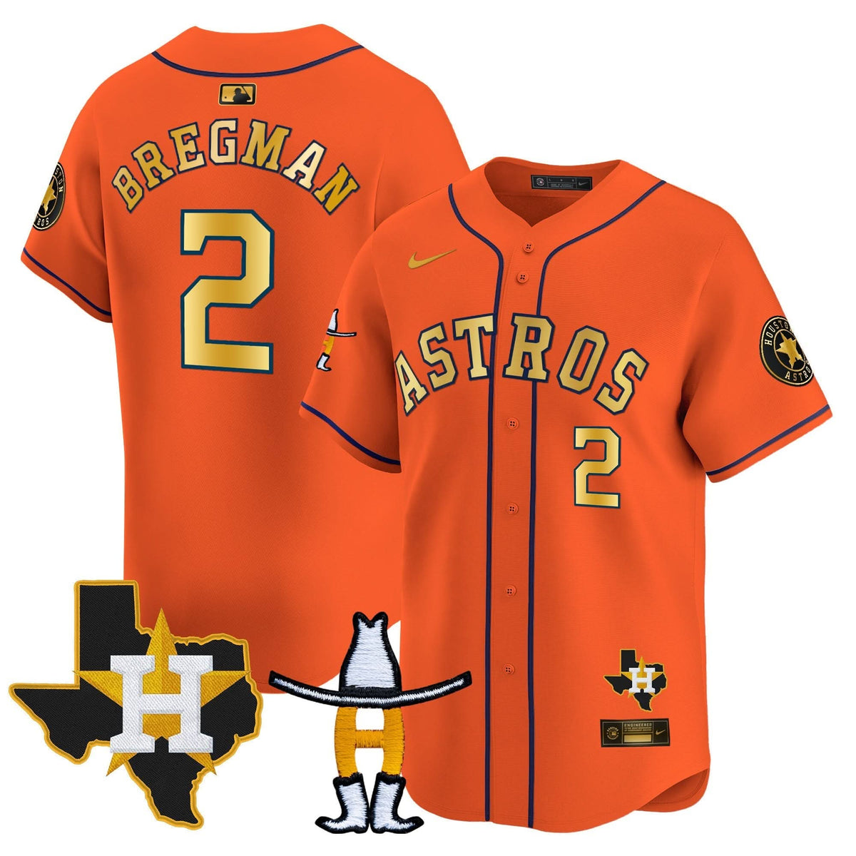 Houston Astros Houston Rodeo Patch Vapor Premier Limited Jersey V2 - Stitched