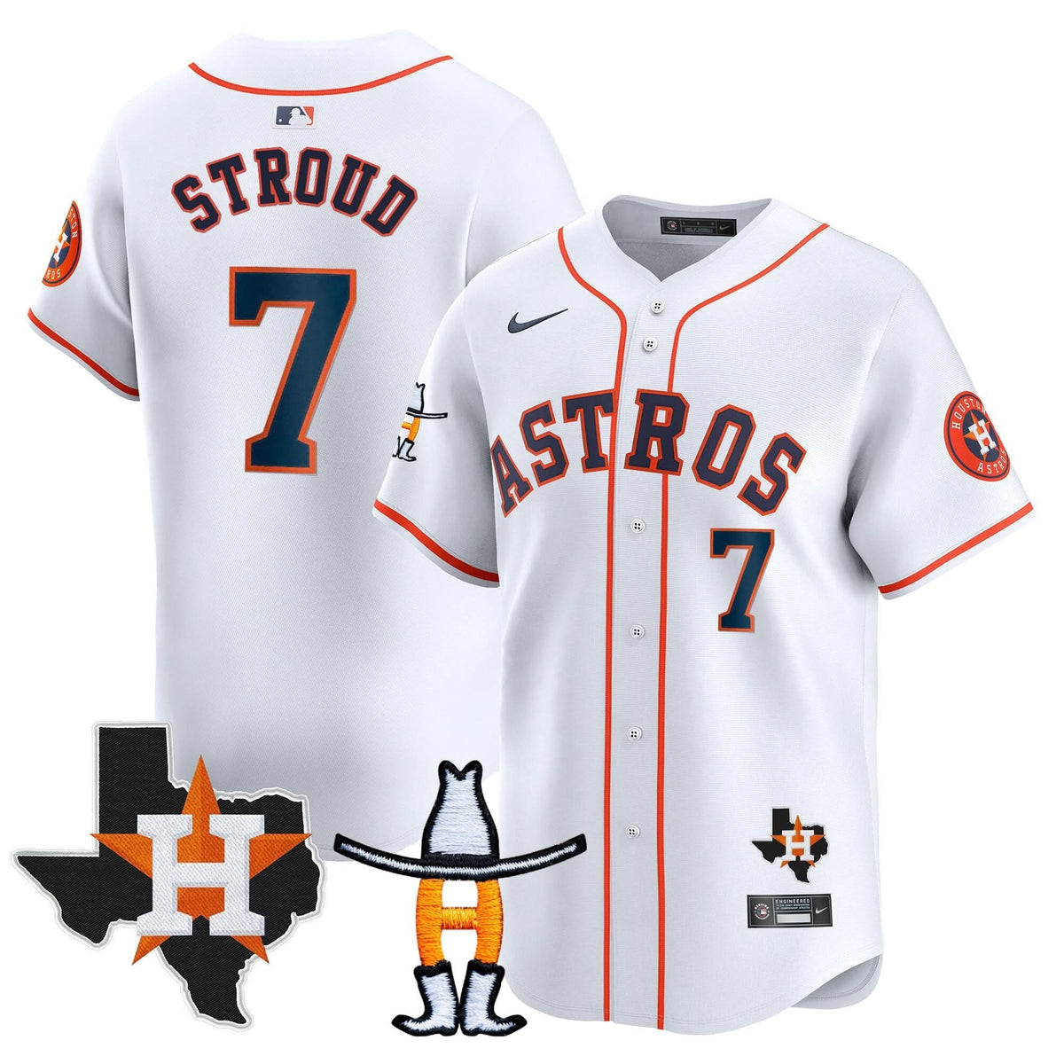Houston Astros Houston Rodeo Patch Vapor Premier Limited Jersey V2 - Stitched