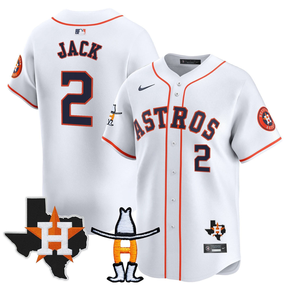 Houston Astros Houston Rodeo Patch Vapor Premier Limited Jersey V2 - Stitched