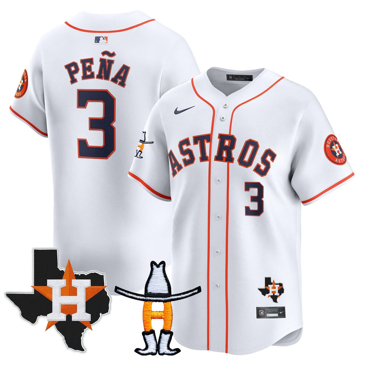 Houston Astros Houston Rodeo Patch Vapor Premier Limited Jersey V2 - Stitched