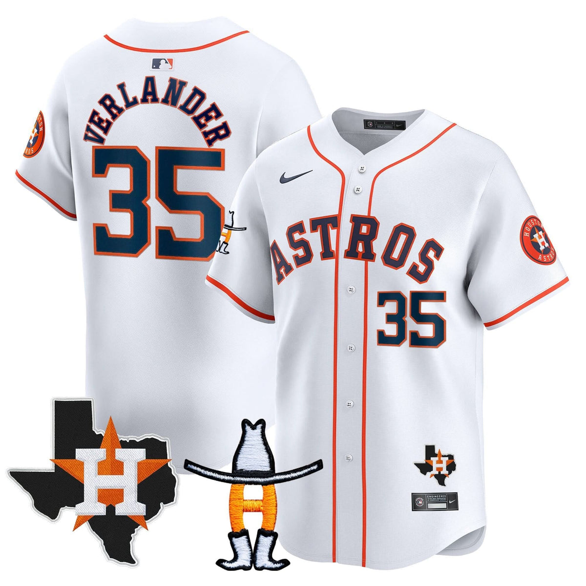 Houston Astros Houston Rodeo Patch Vapor Premier Limited Jersey V2 - Stitched
