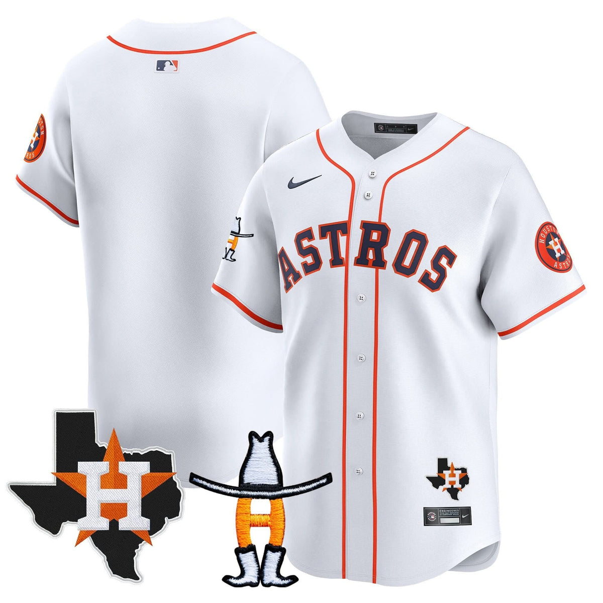 Houston Astros Houston Rodeo Patch Vapor Premier Limited Jersey V2 - Stitched