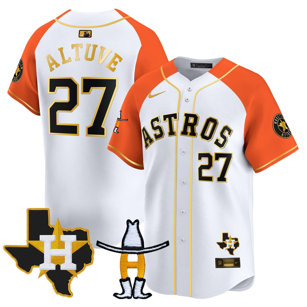 Houston Astros Houston Rodeo Patch Vapor Premier Limited Jersey V2 - Stitched