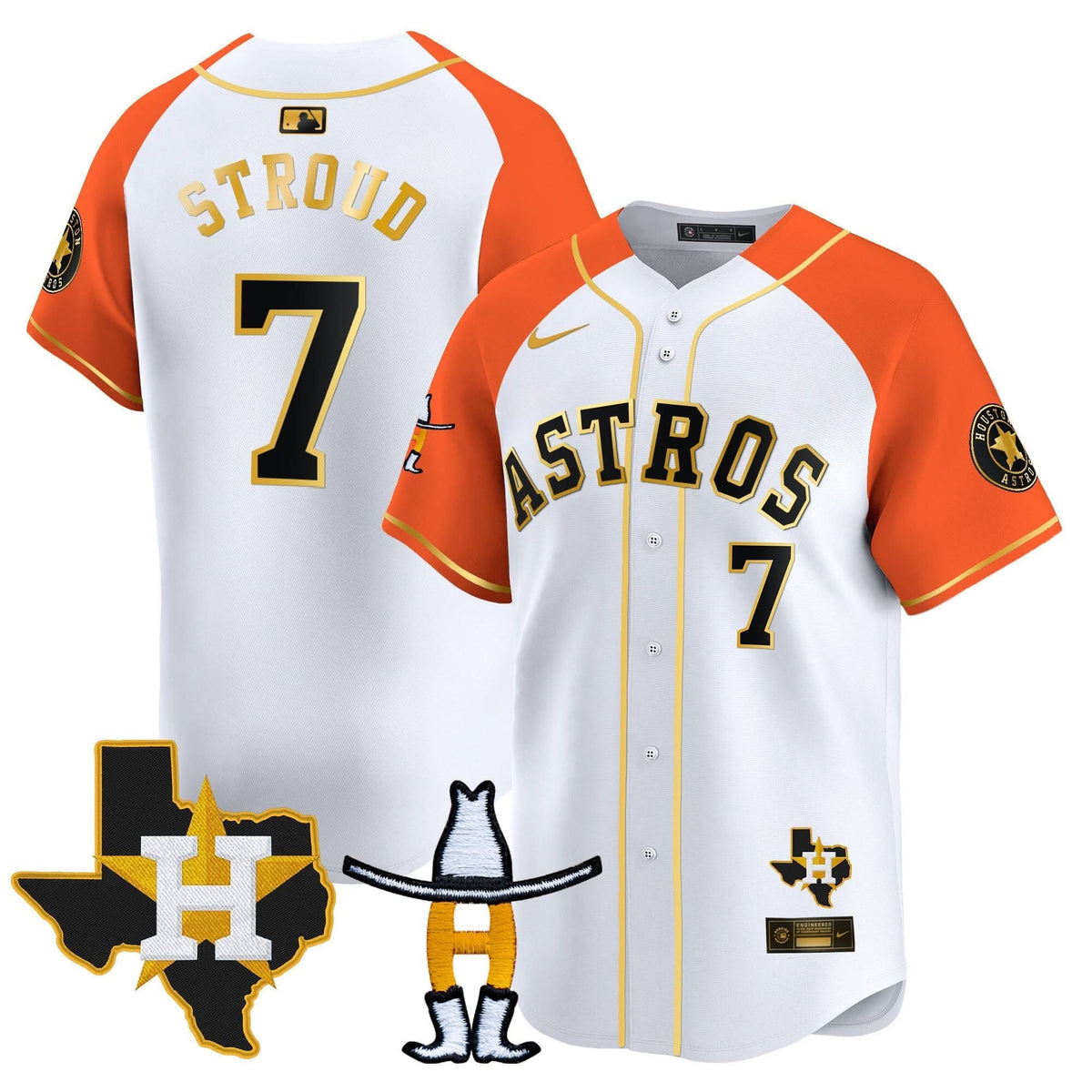 Houston Astros Houston Rodeo Patch Vapor Premier Limited Jersey V2 - Stitched