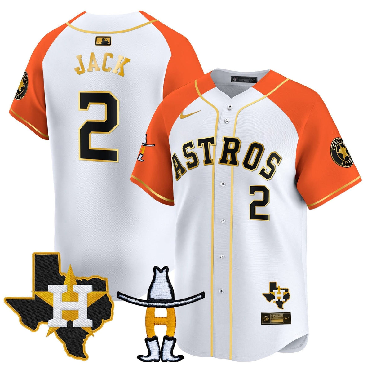 Houston Astros Houston Rodeo Patch Vapor Premier Limited Jersey V2 - Stitched