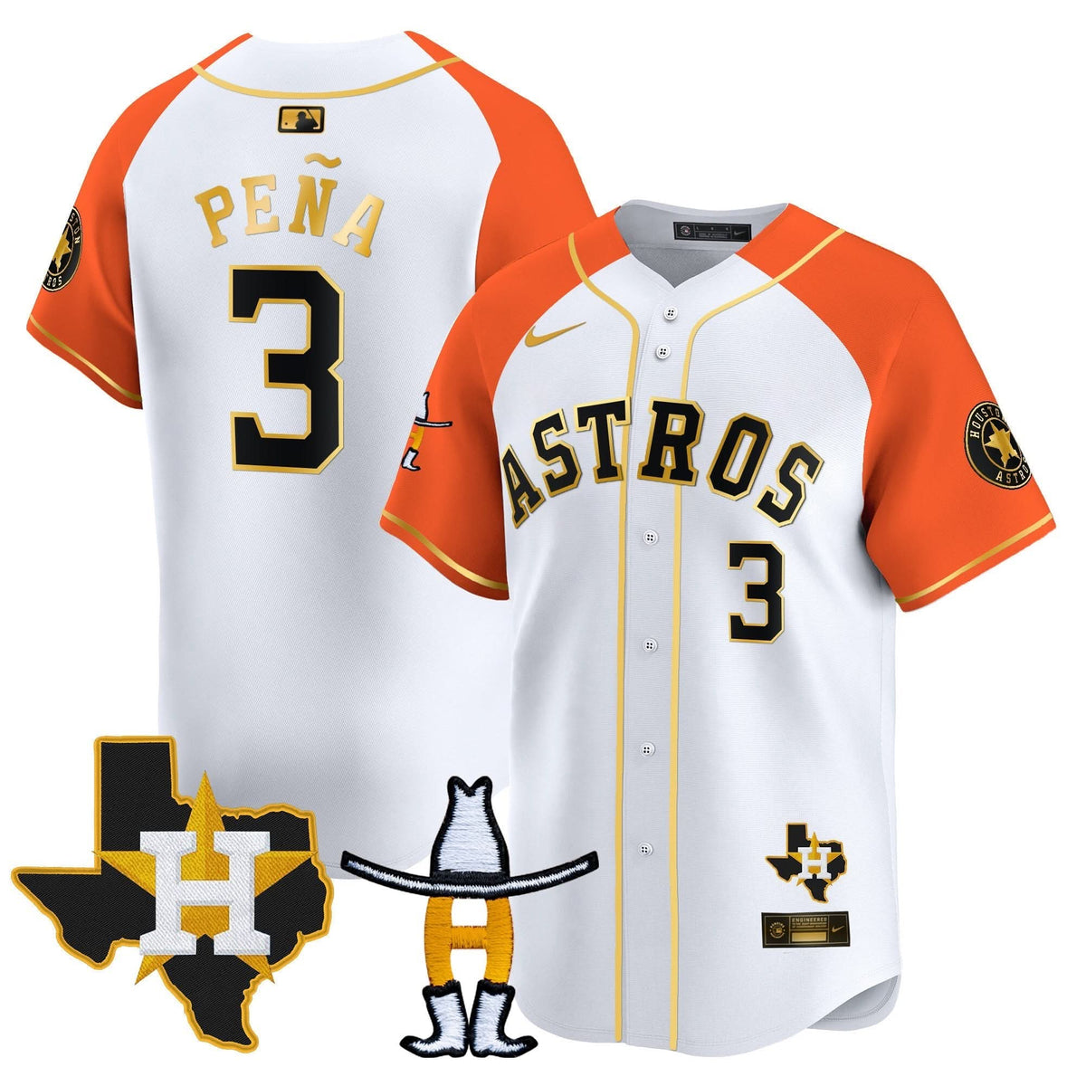 Houston Astros Houston Rodeo Patch Vapor Premier Limited Jersey V2 - Stitched