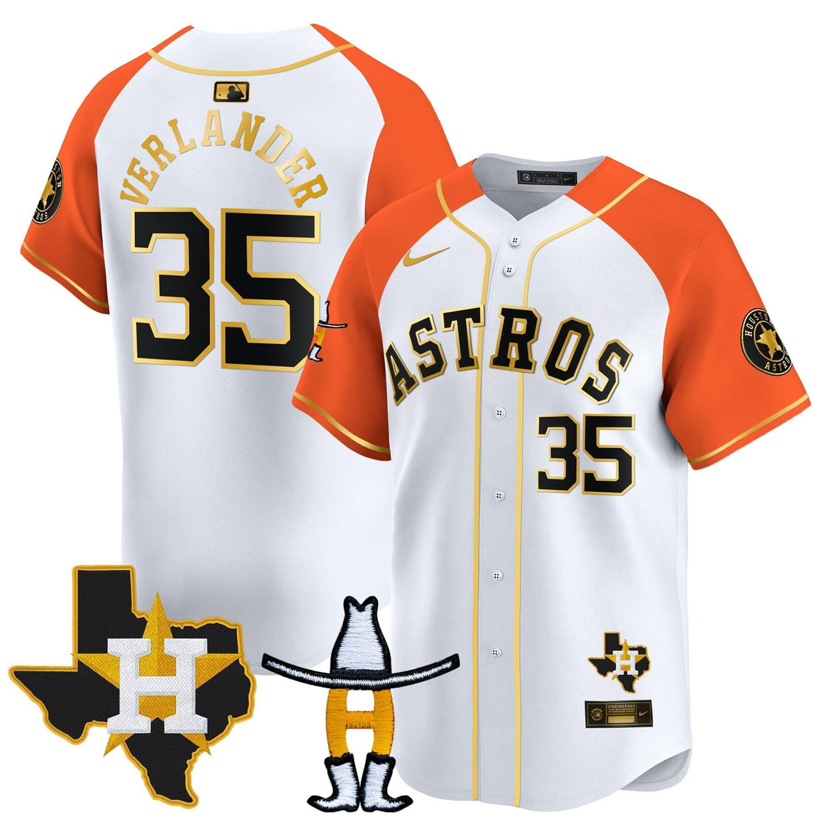 Houston Astros Houston Rodeo Patch Vapor Premier Limited Jersey V2 - Stitched