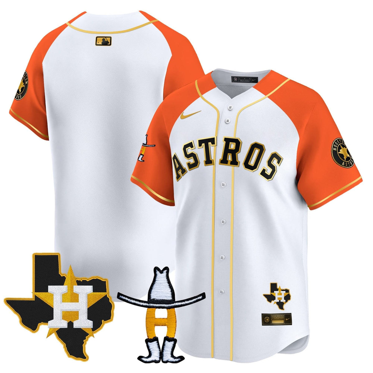 Houston Astros Houston Rodeo Patch Vapor Premier Limited Jersey V2 - Stitched