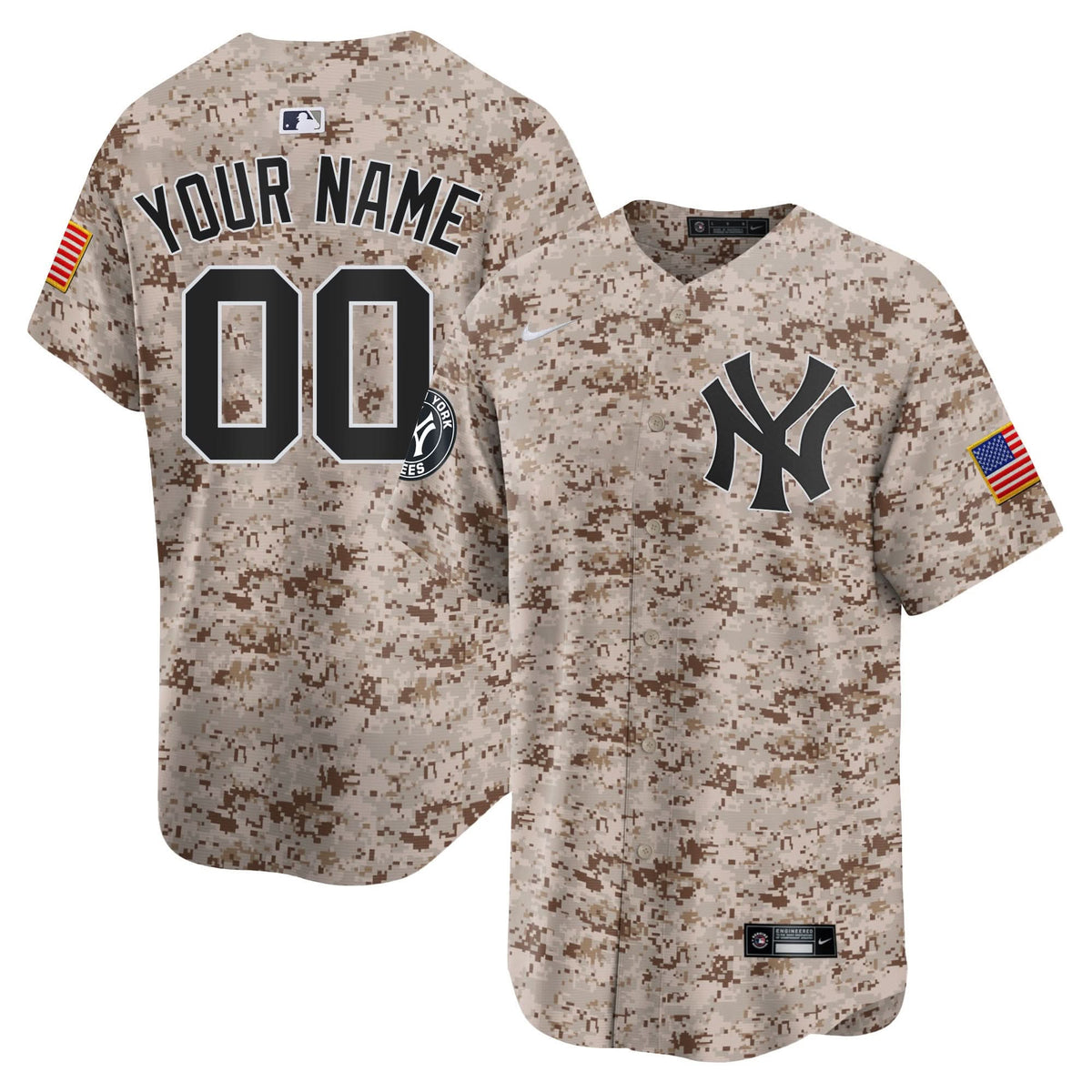 New York Yankees USMC Alternate Vapor Premier Limited Custom Jersey - Stitched