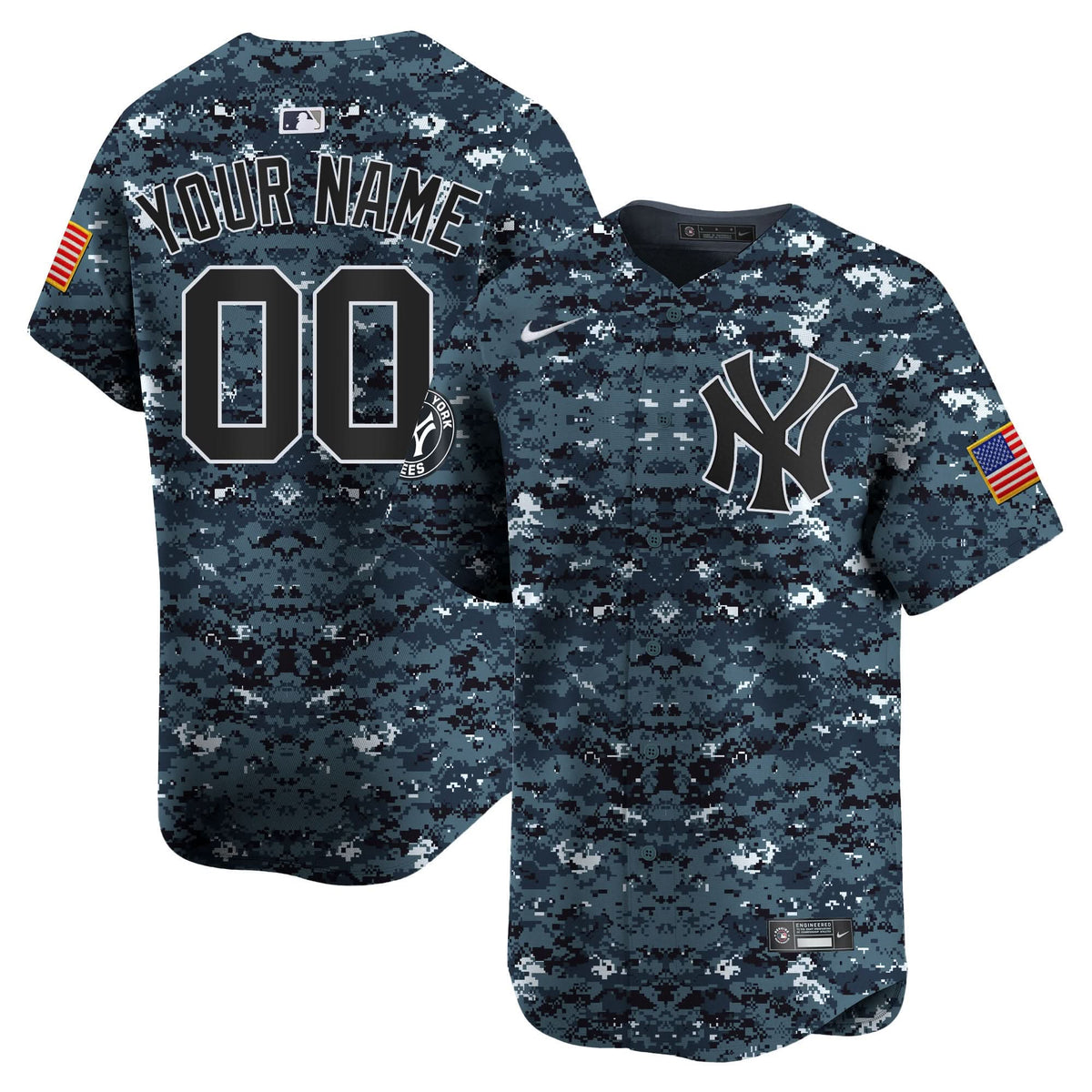 New York Yankees USMC Alternate Vapor Premier Limited Custom Jersey - Stitched