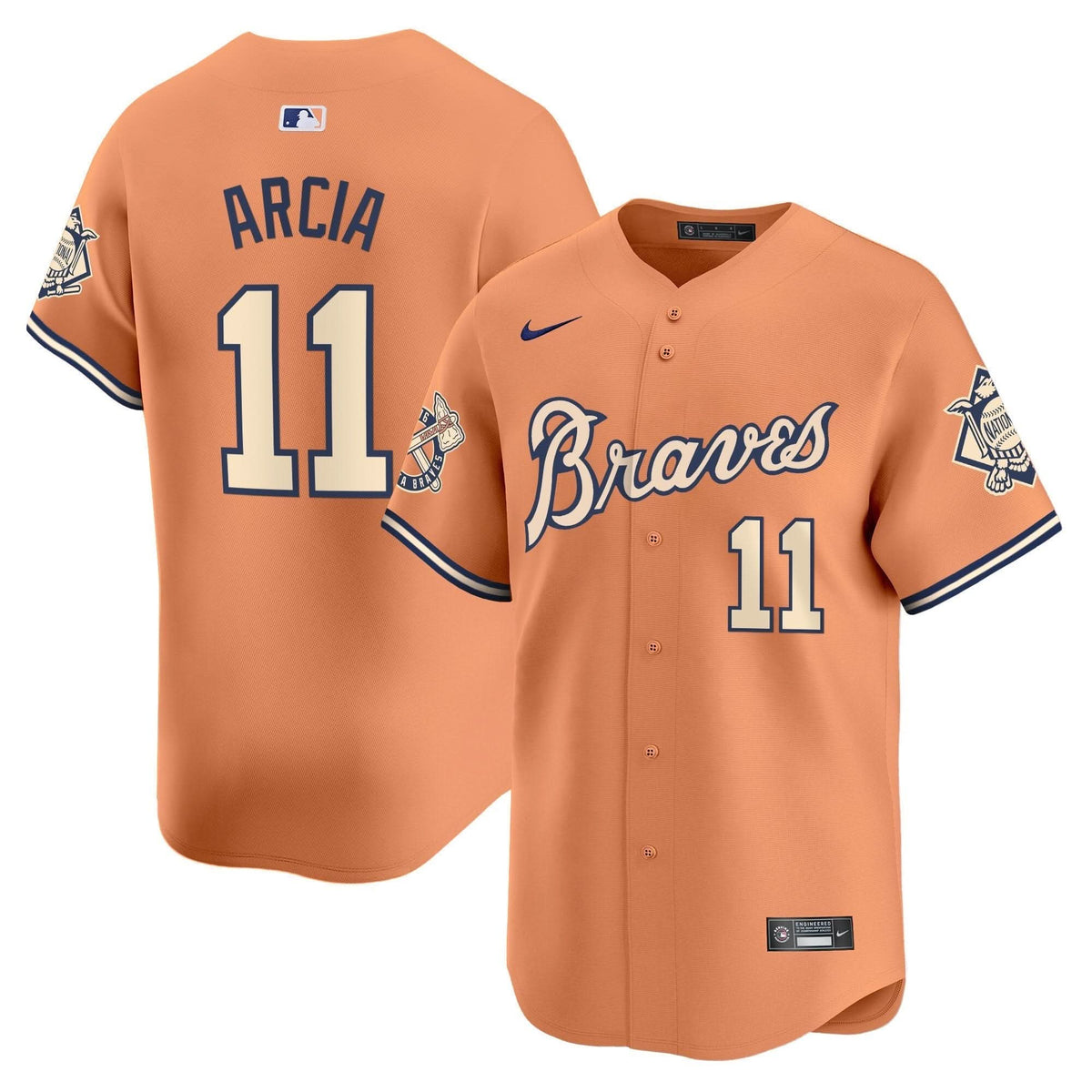Atlanta Braves Peaches n' Cream Vapor Premier Limited Jersey - Stitched