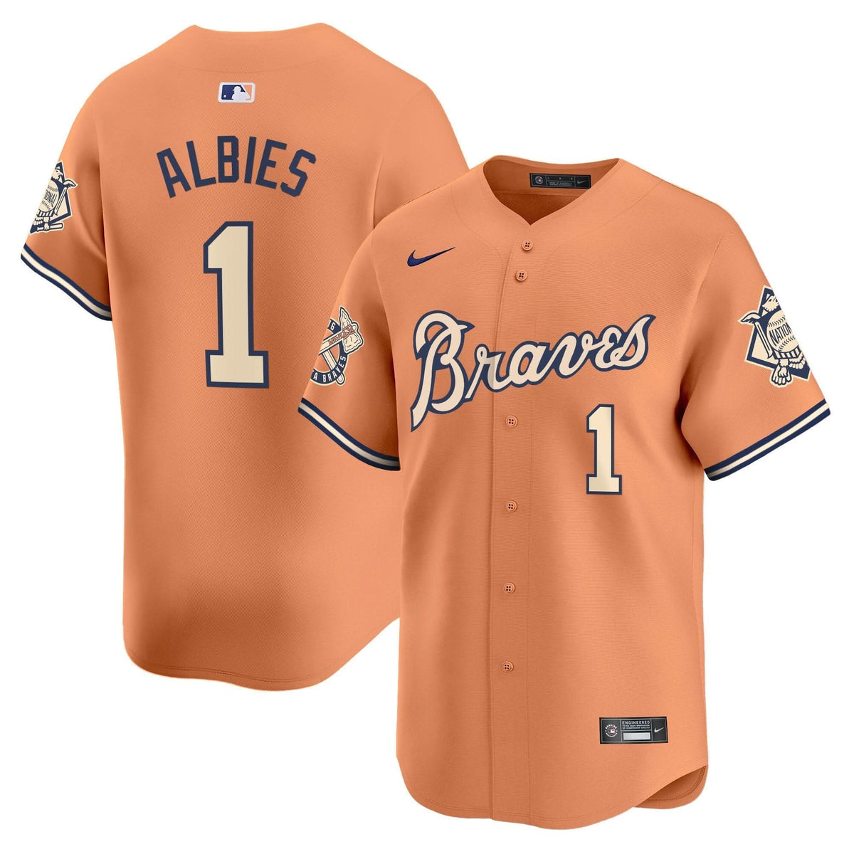 Atlanta Braves Peaches n' Cream Vapor Premier Limited Jersey - Stitched