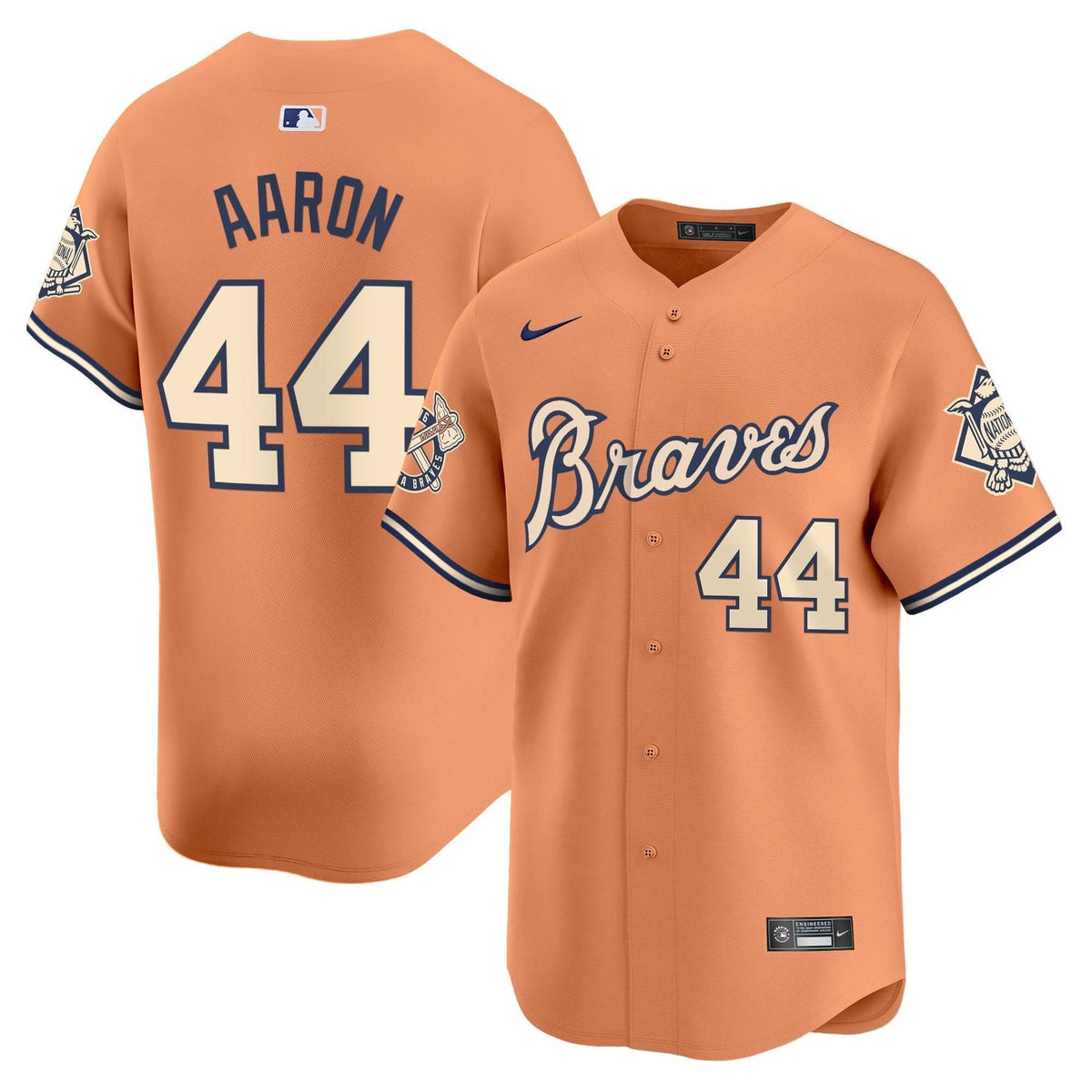 Atlanta Braves Peaches n' Cream Vapor Premier Limited Jersey - Stitched
