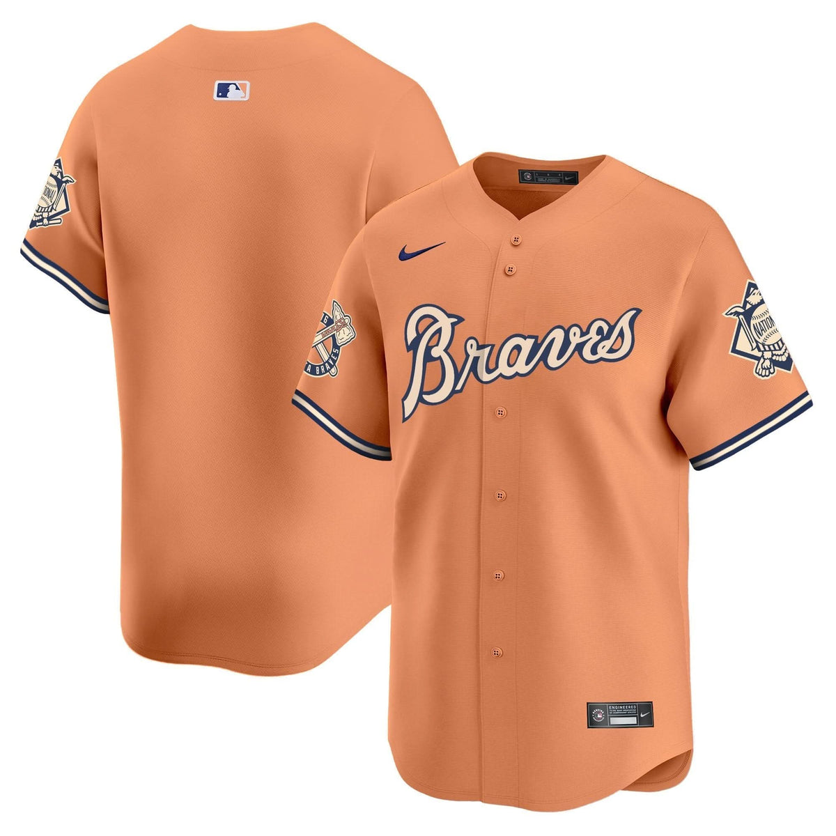 Atlanta Braves Peaches n' Cream Vapor Premier Limited Jersey - Stitched