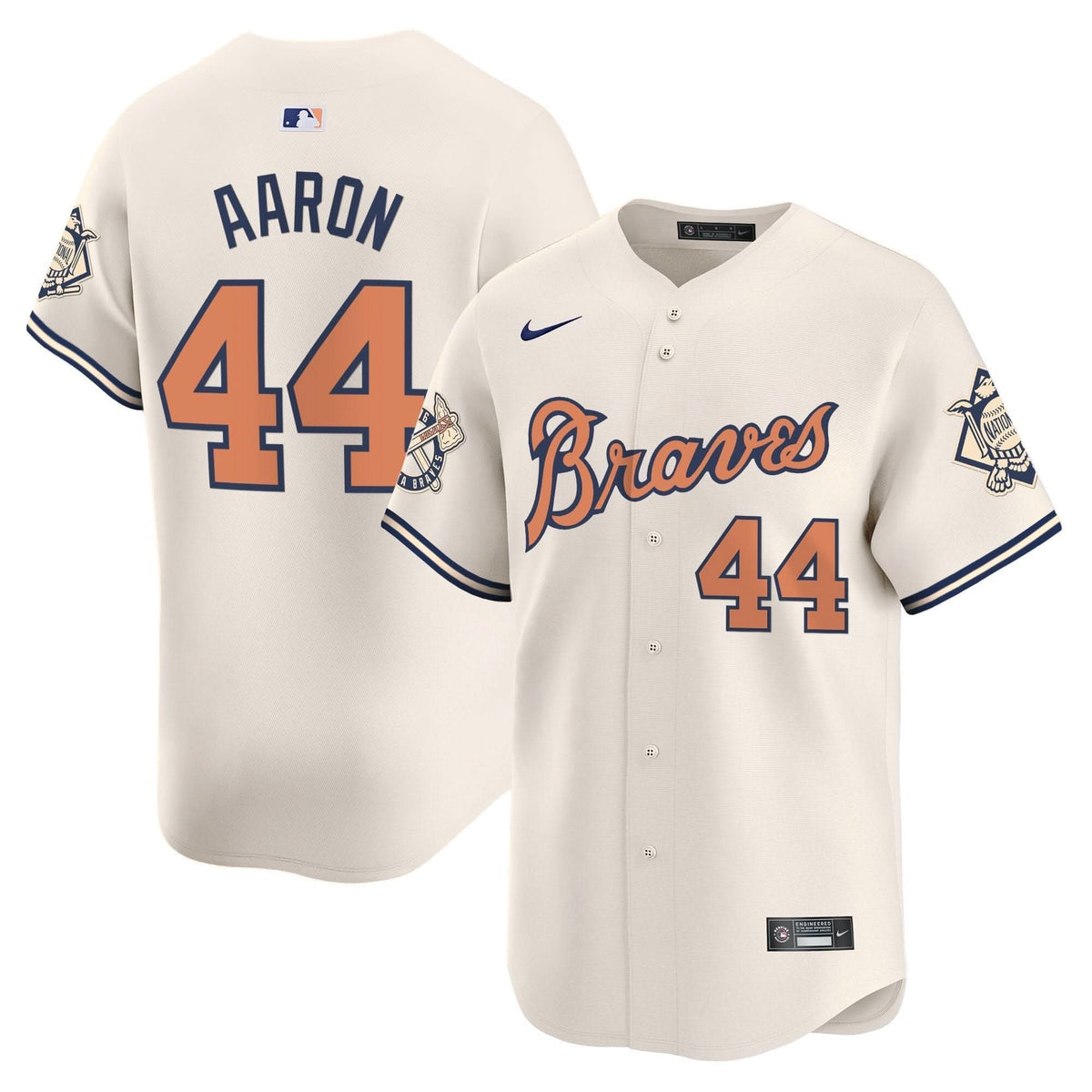 Atlanta Braves Peaches n' Cream Vapor Premier Limited Jersey - Stitched