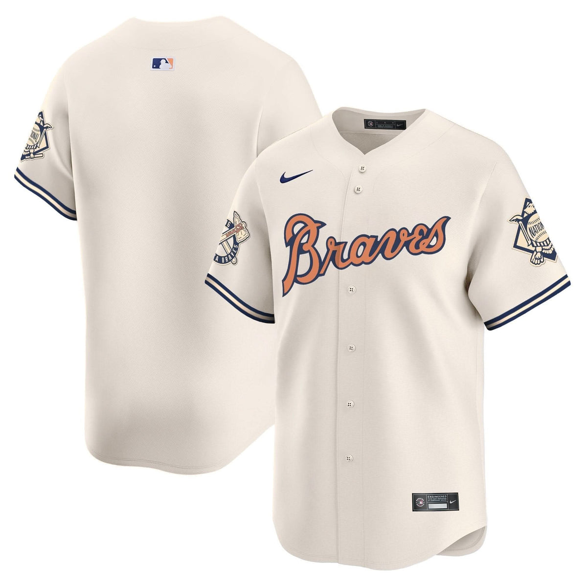 Atlanta Braves Peaches n' Cream Vapor Premier Limited Jersey - Stitched