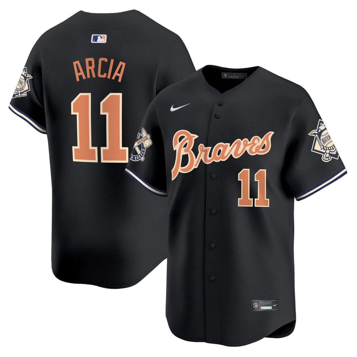 Atlanta Braves Peaches n' Cream Vapor Premier Limited Jersey - Stitched