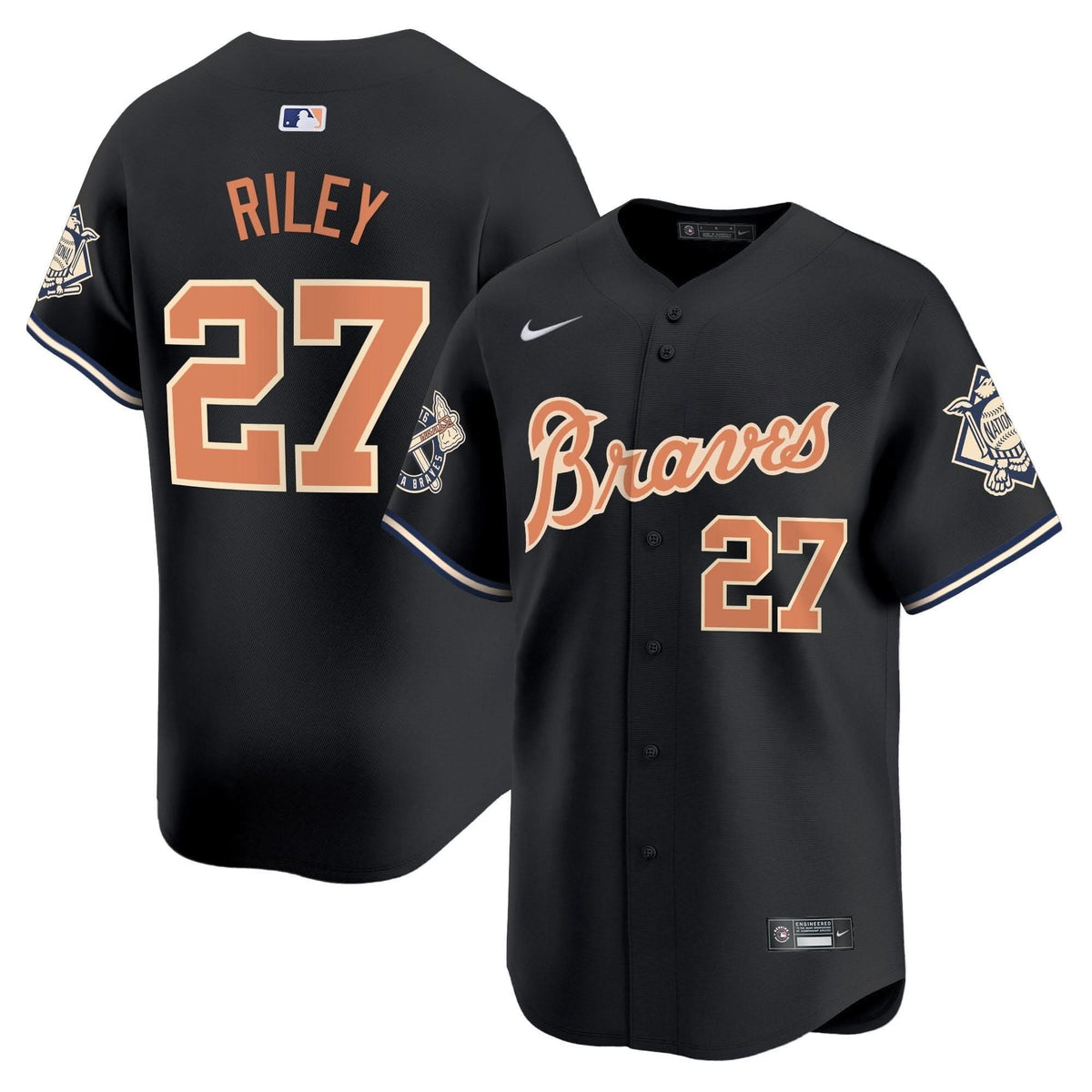 Atlanta Braves Peaches n' Cream Vapor Premier Limited Jersey - Stitched