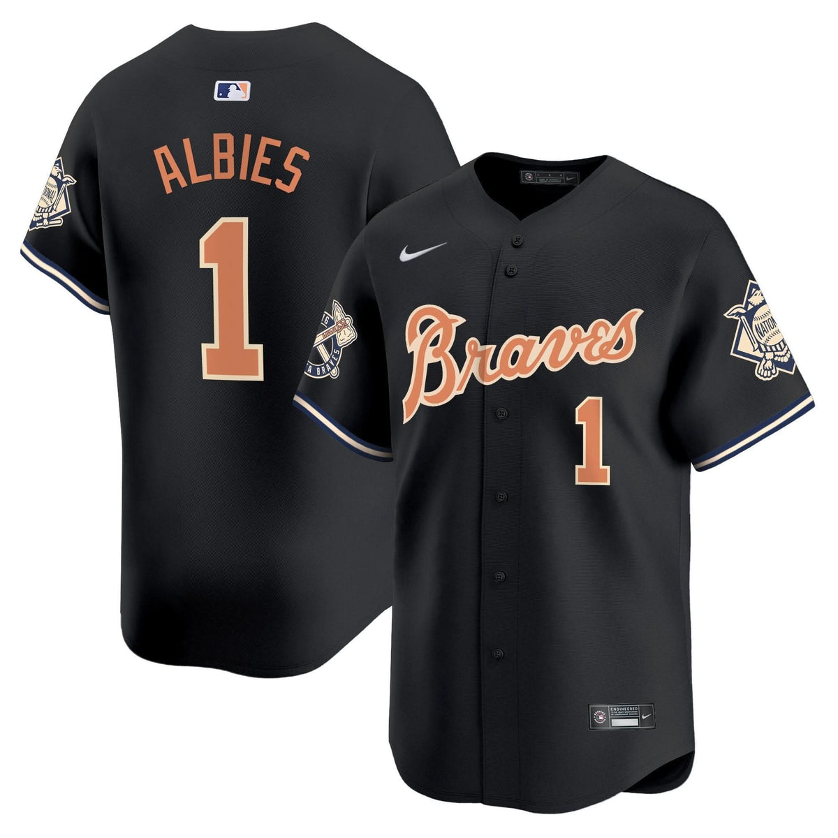Atlanta Braves Peaches n' Cream Vapor Premier Limited Jersey - Stitched