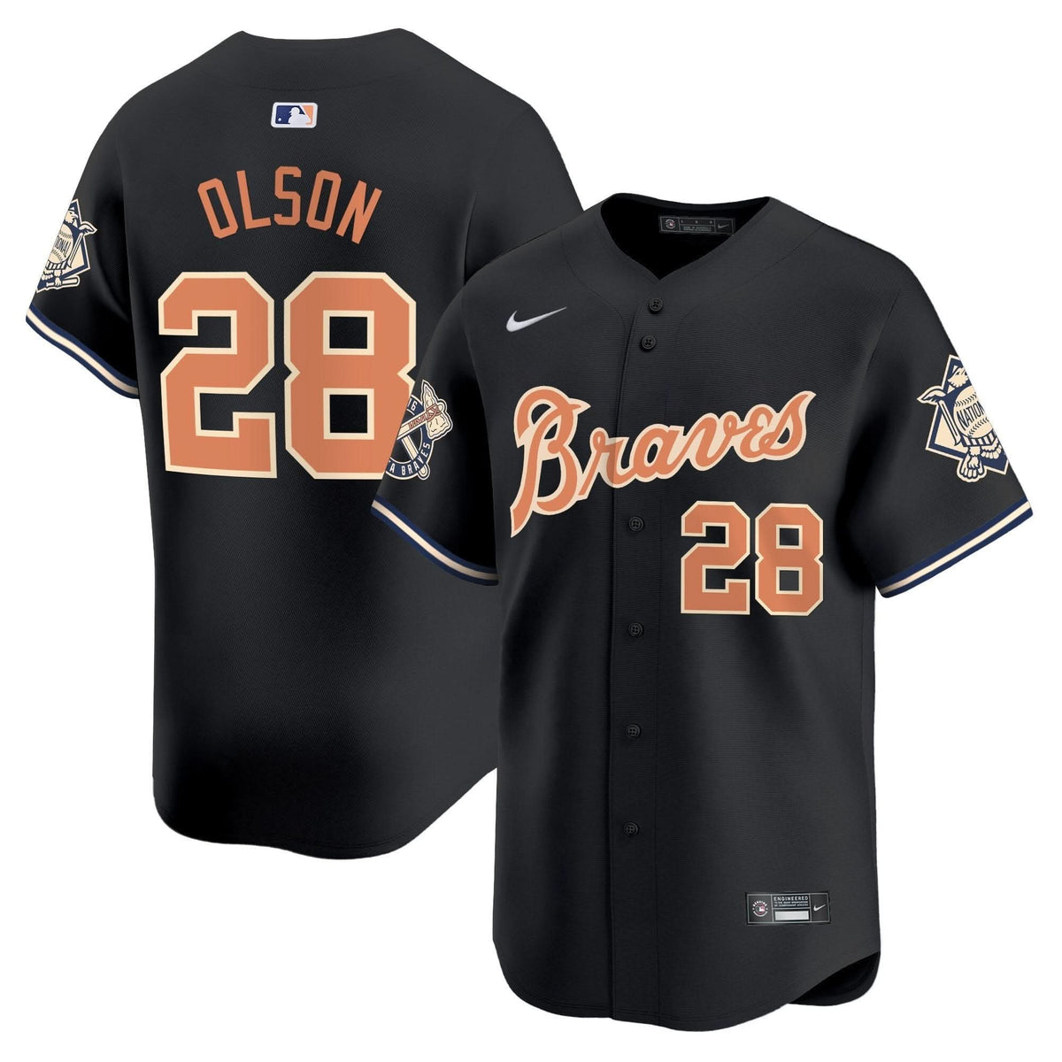 Atlanta Braves Peaches n' Cream Vapor Premier Limited Jersey - Stitched