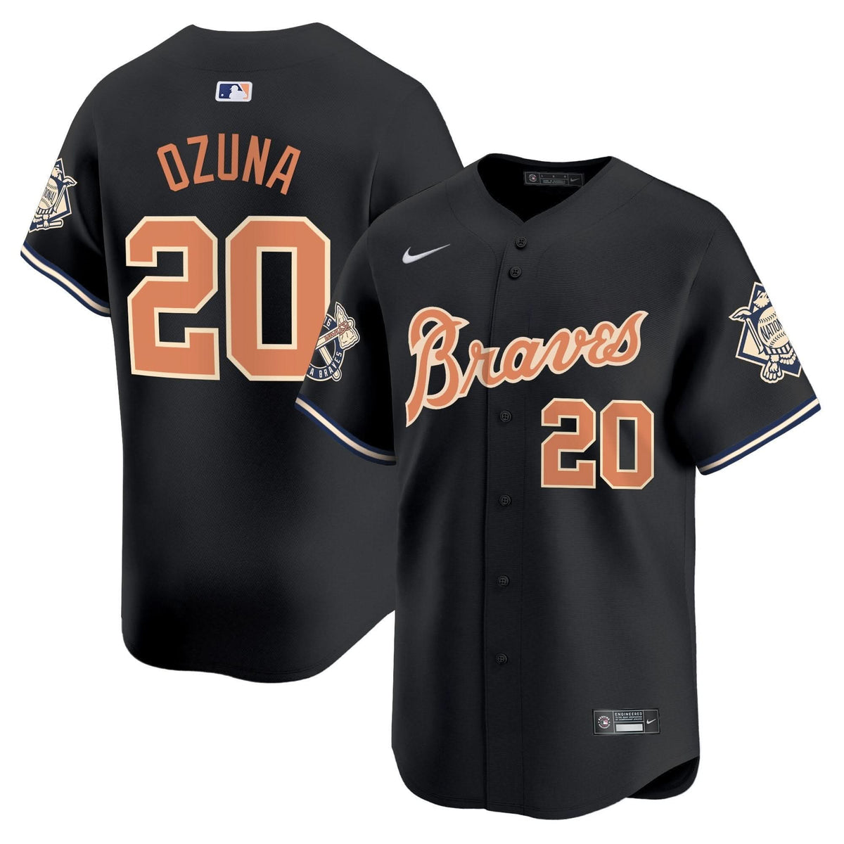 Atlanta Braves Peaches n' Cream Vapor Premier Limited Jersey - Stitched