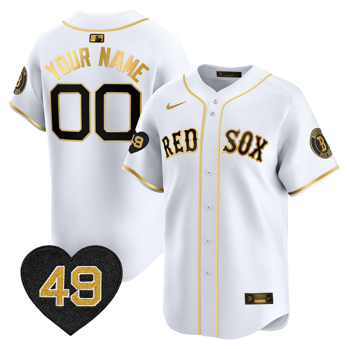 Boston Red Sox Tim Wakefield Patch Vapor Premier Limited Custom Jersey - Stitched